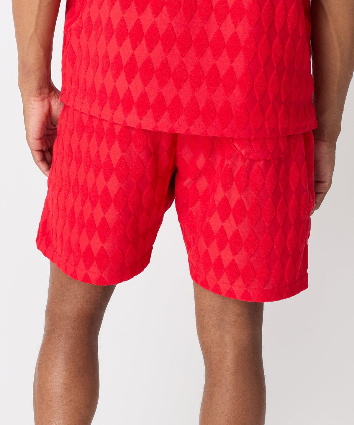 Diamond Plate Towel Short - Red | Reason Clothing Trusted