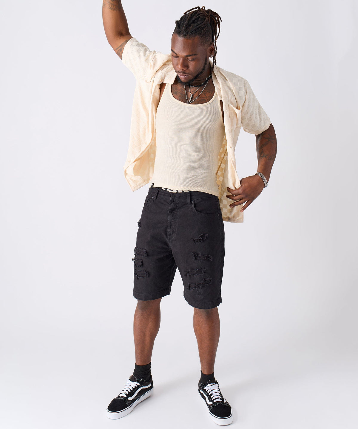 Checkerboard Towel Shirt | Reason Clothing Essential