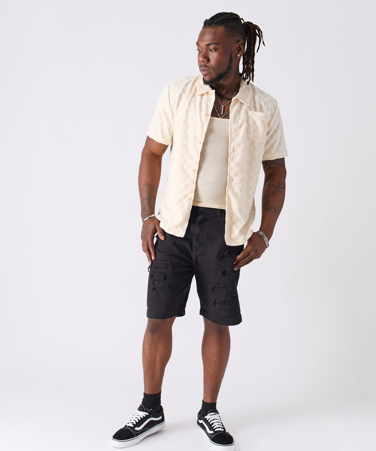 Checkerboard Towel Shirt | Reason Clothing Essential