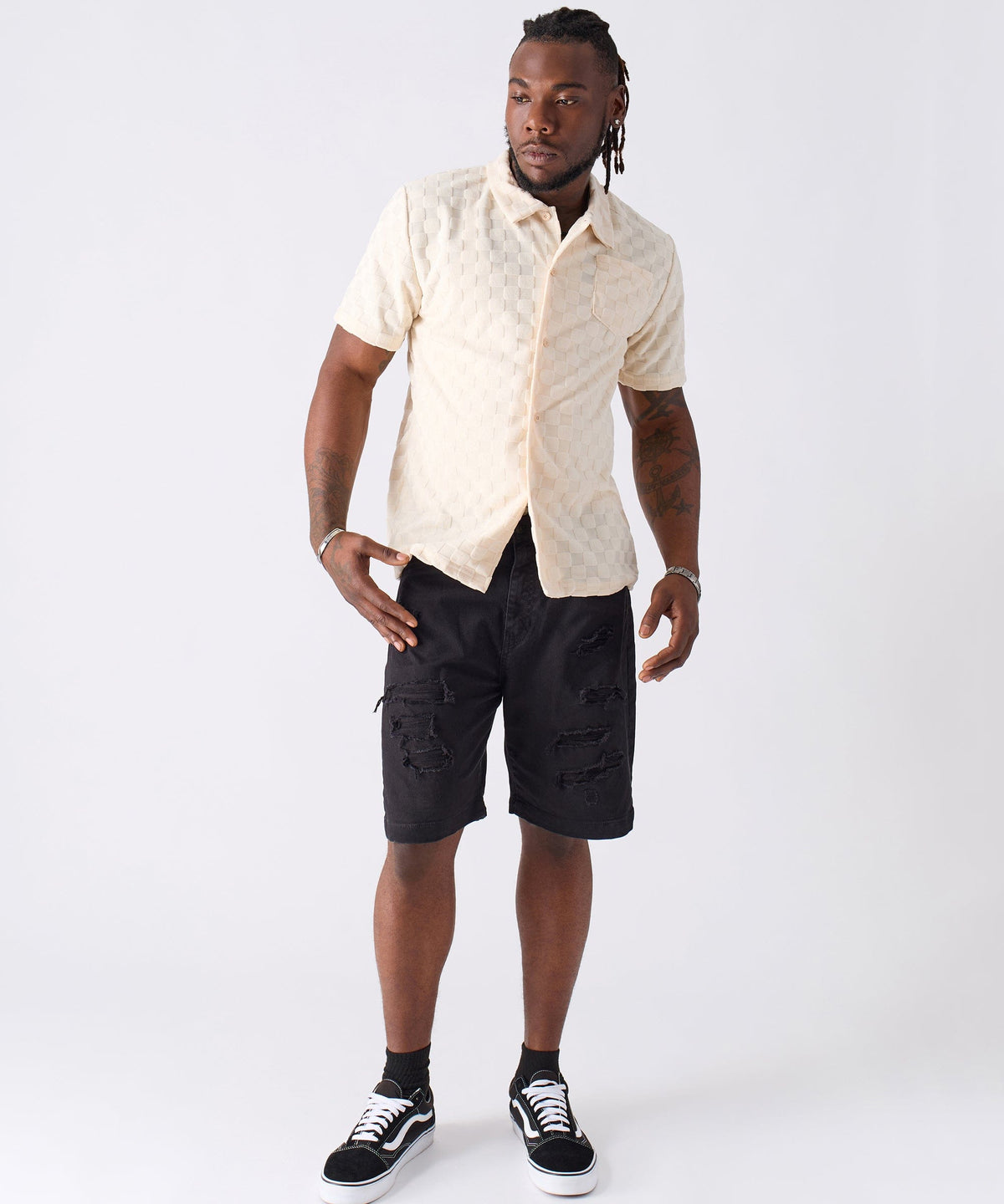 Checkerboard Towel Shirt | Reason Clothing Essential