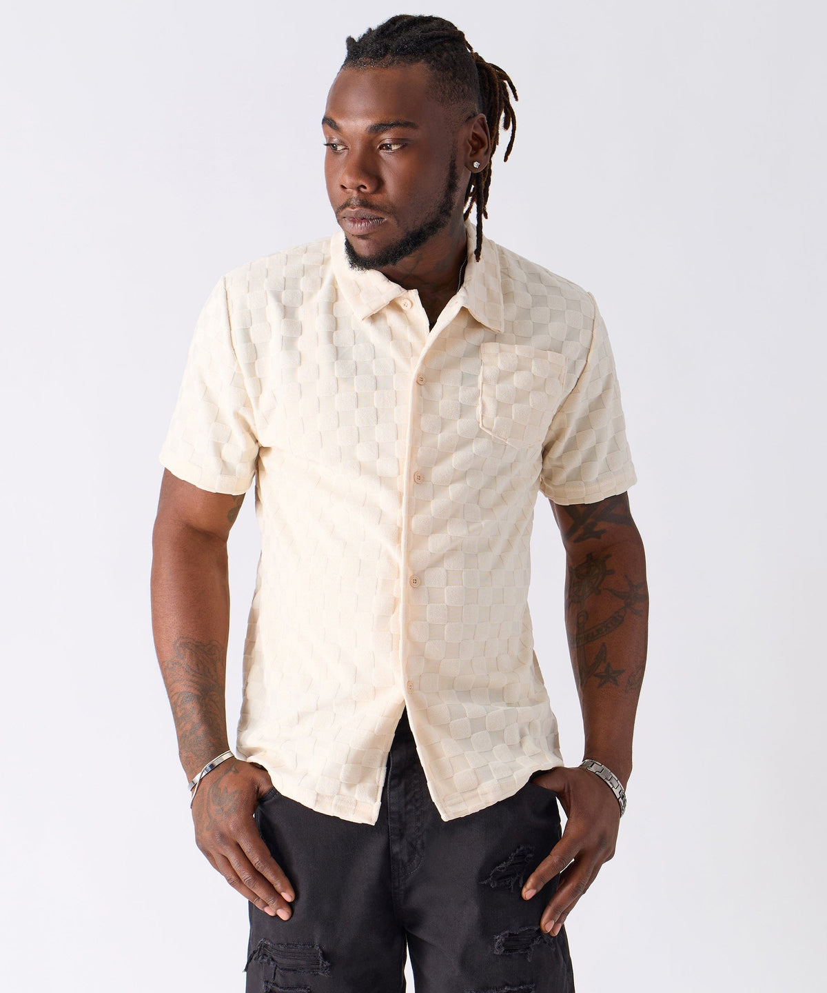Checkerboard Towel Shirt | Reason Clothing Essential