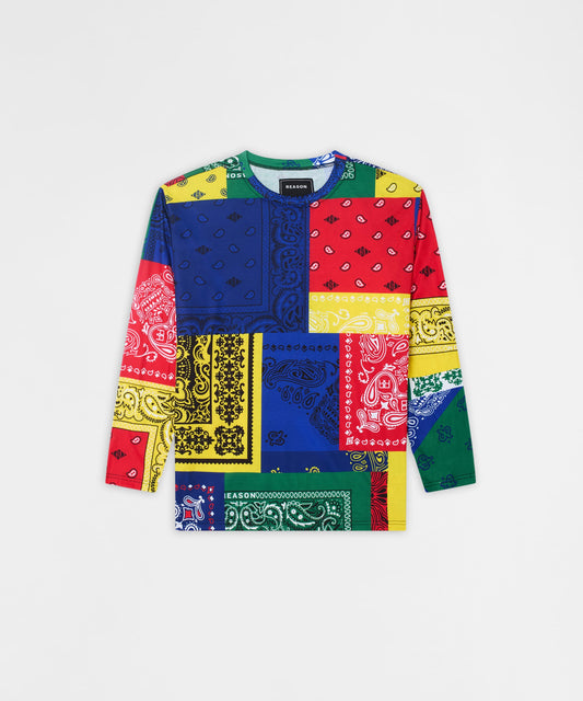 Bandana Multi Colored Long Sleeve Tee | Reason Clothing Trusted