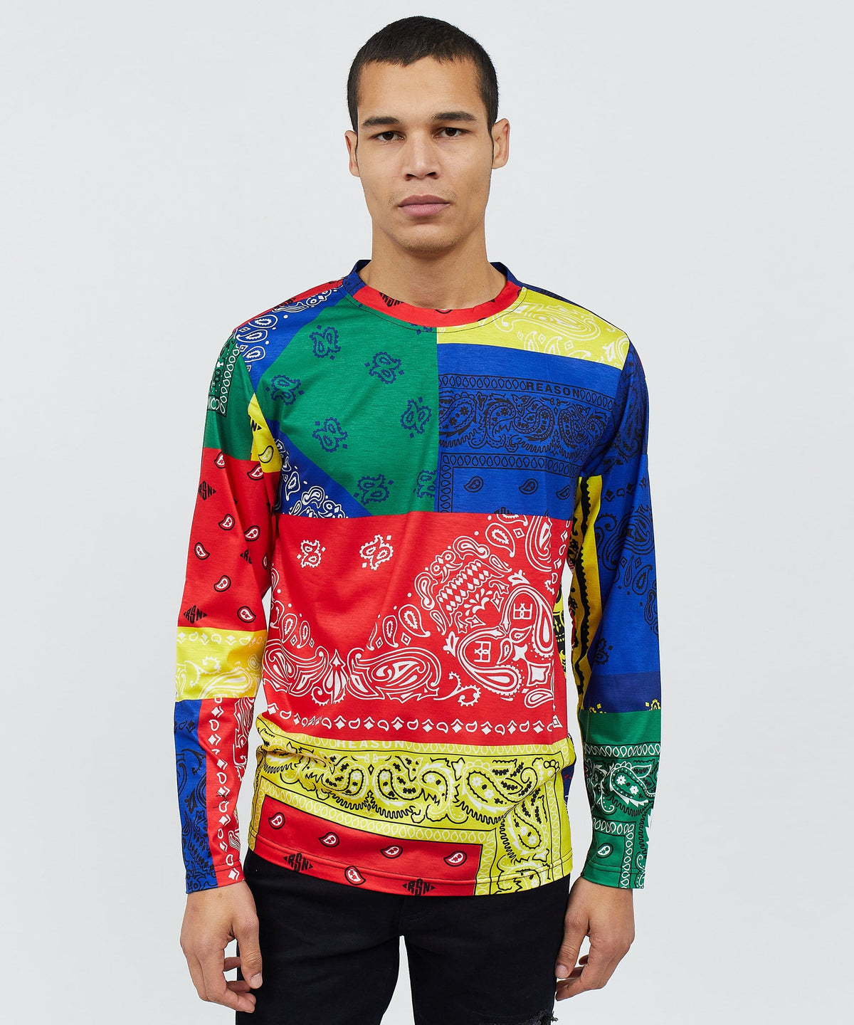 Bandana Multi Colored Long Sleeve Tee | Reason Clothing Trusted
