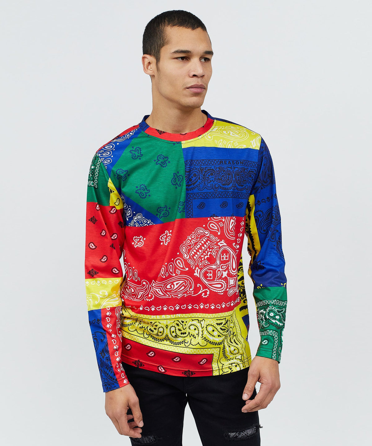 Bandana Multi Colored Long Sleeve Tee | Reason Clothing Trusted