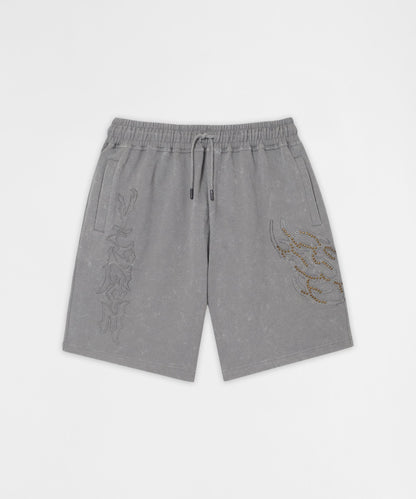 Plus Size Legends Acid Washed Short - Grey | Reason Clothing Trending