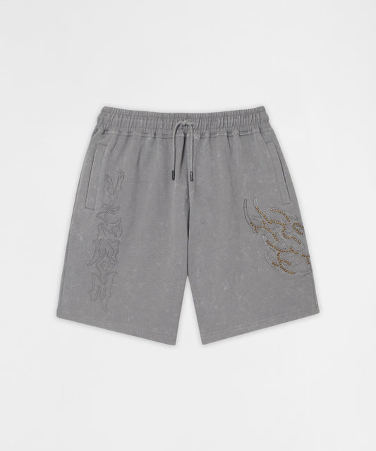 Plus Size Legends Acid Washed Short - Grey | Reason Clothing Trending