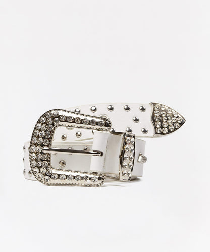 Carver Rhinestone Studded Diamond Belt | Reason Clothing Essential