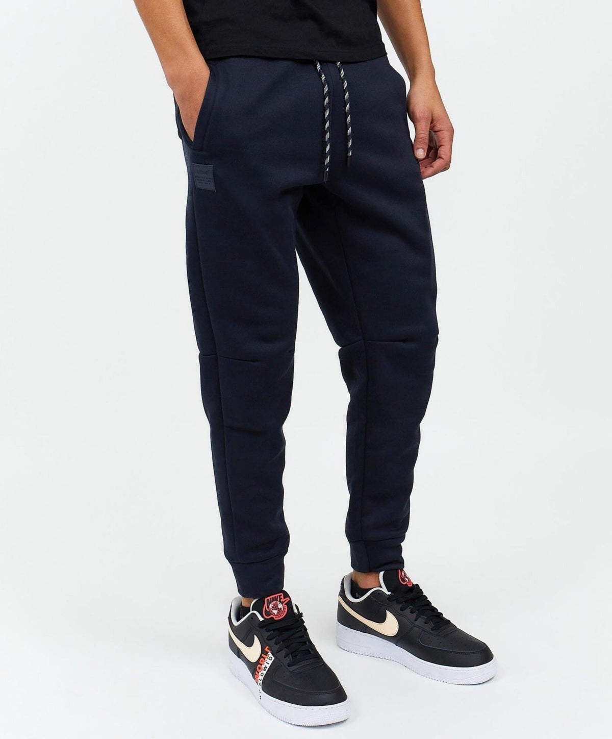 Jeff Slim Fit Navy Jogger With Side Zip Pocket | Reason Clothing Everyday