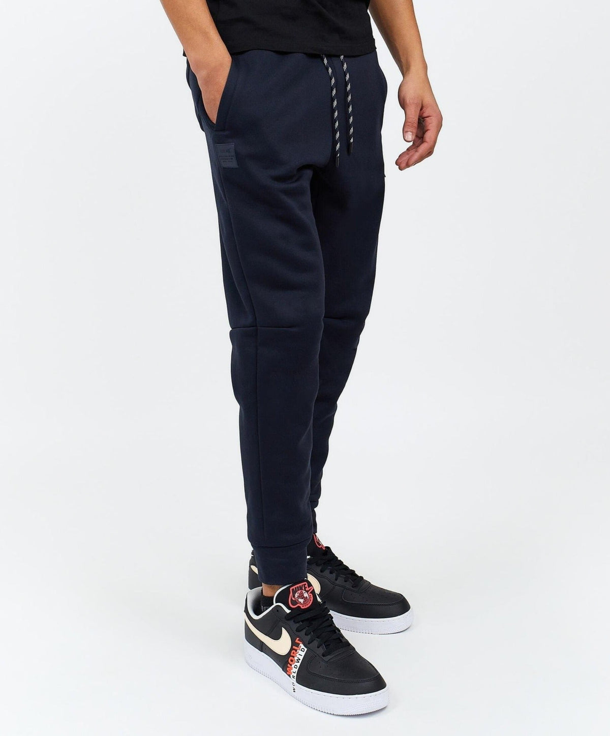 Jeff Slim Fit Navy Jogger With Side Zip Pocket | Reason Clothing Everyday