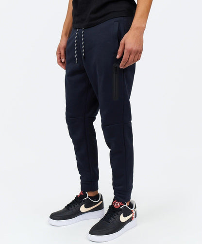 Jeff Slim Fit Navy Jogger With Side Zip Pocket | Reason Clothing Everyday