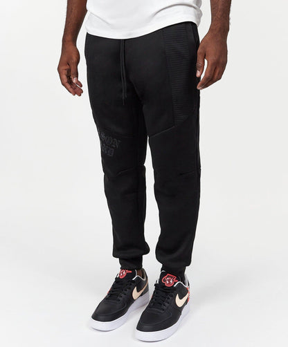 Justin Moto Cuffed Slim Fit Black Jogger | Reason Clothing Popular