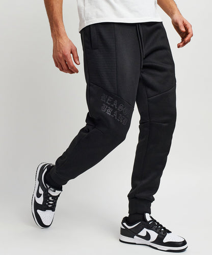 Justin Moto Cuffed Slim Fit Black Jogger | Reason Clothing Popular