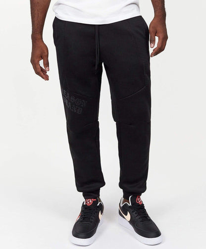 Justin Moto Cuffed Slim Fit Black Jogger | Reason Clothing Popular