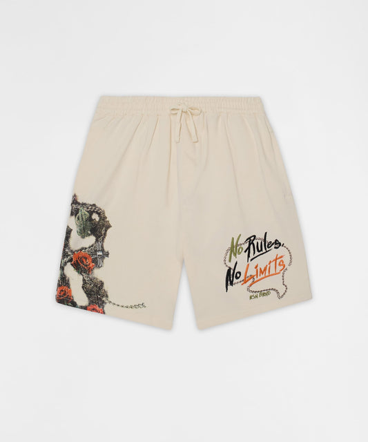 Mercy No Rules Embroidered Short - Cream | Reason Clothing Customer Favorite
