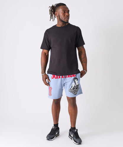 Scarface Applique Fleece Short - Light Blue | Reason Clothing Sale