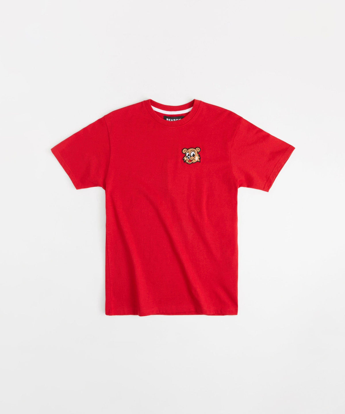 Cub Chenille Patched Short Sleeve Tee - Red | Reason Clothing Latest
