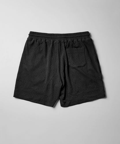 Jacquard Knit Shorts - Black | Reason Clothing Popular
