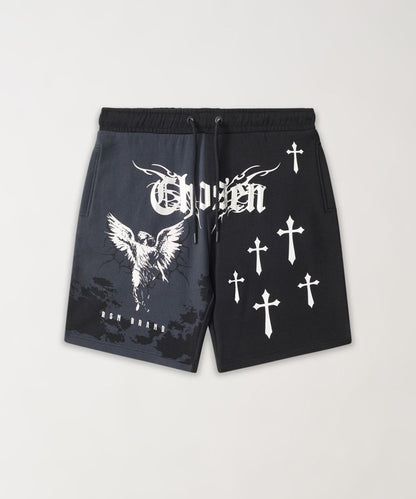 Chosen Angel Metallic Fleece Short - Black | Reason Clothing Essential