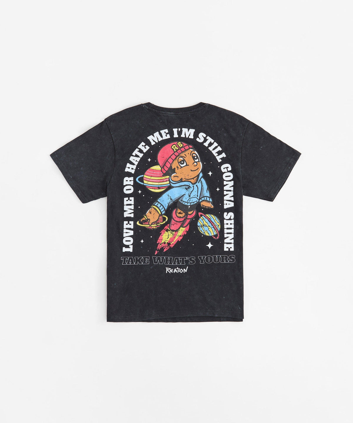 Reason Boy Embroidered Short Sleeve Tee - Black | Reason Clothing Great Value