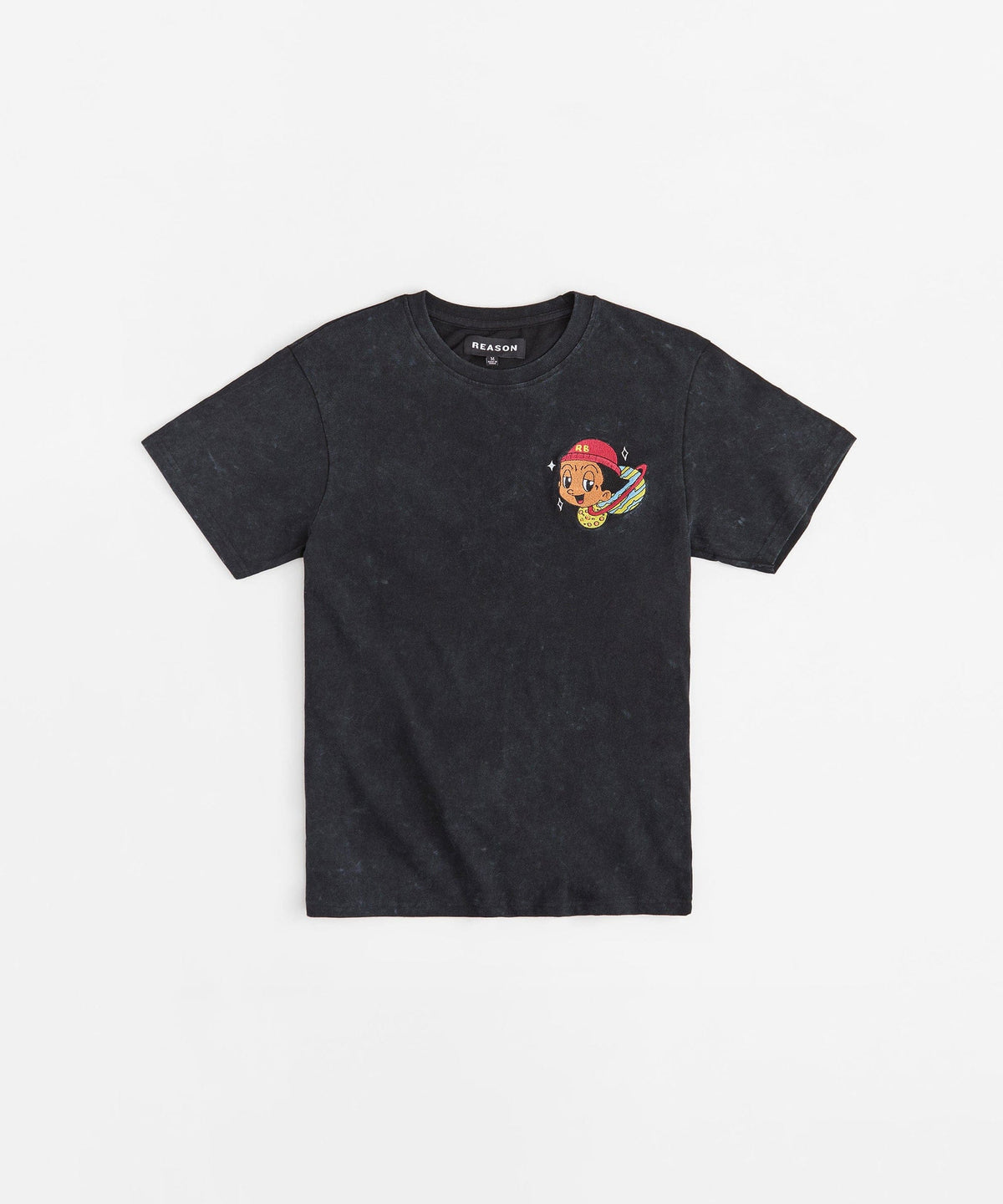 Reason Boy Embroidered Short Sleeve Tee - Black | Reason Clothing Great Value