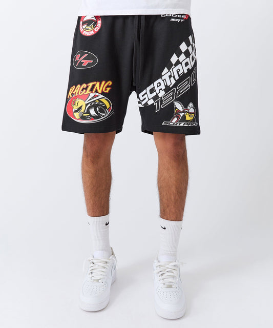 Dodge Scatpack Embroidered Racing Short - Black | Reason Clothing Customer Favorite