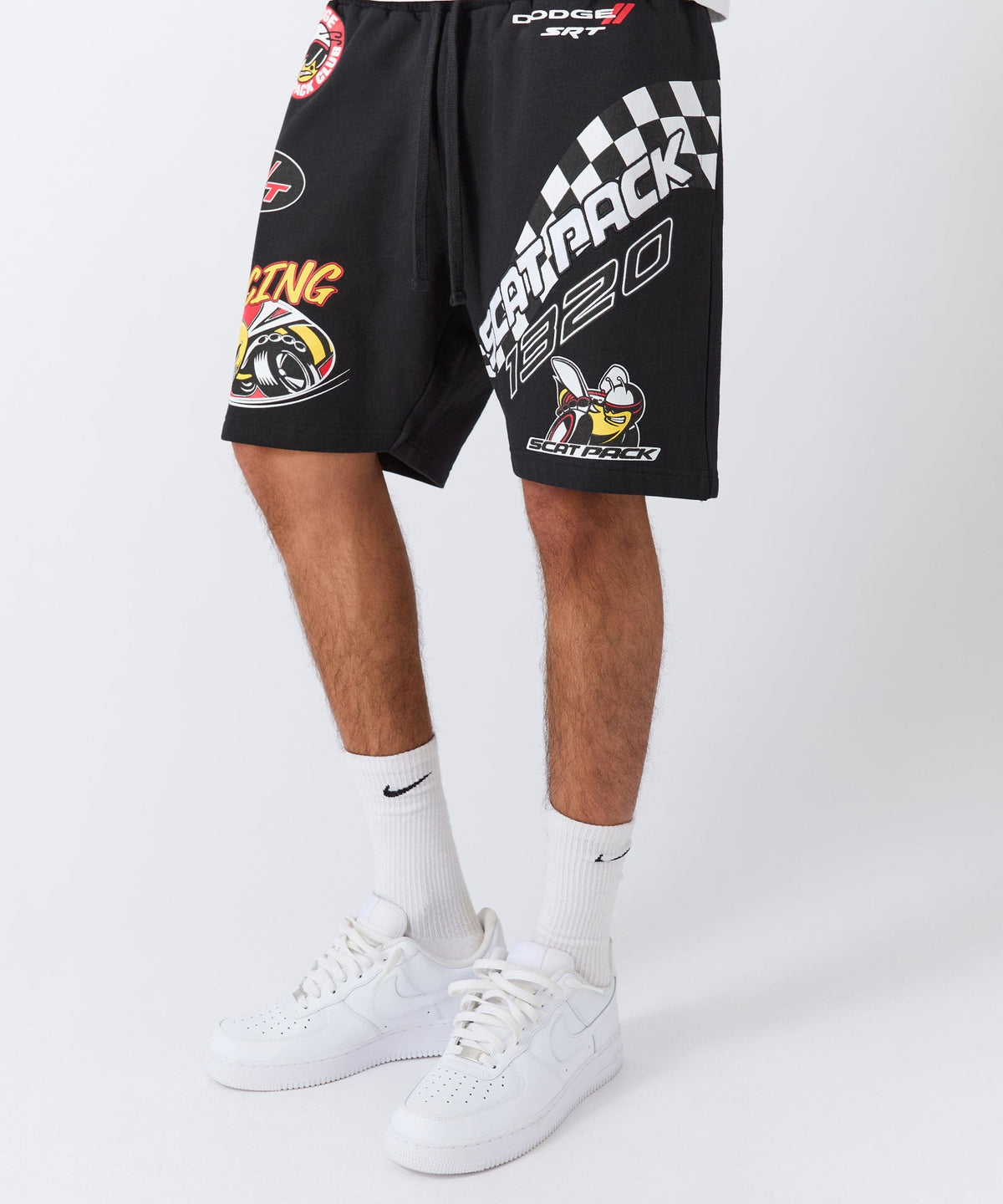Dodge Scatpack Embroidered Racing Short - Black | Reason Clothing Customer Favorite