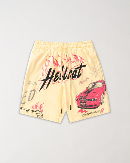 Dodge Hellcat Fleece Short - Tan | Reason Clothing Sale