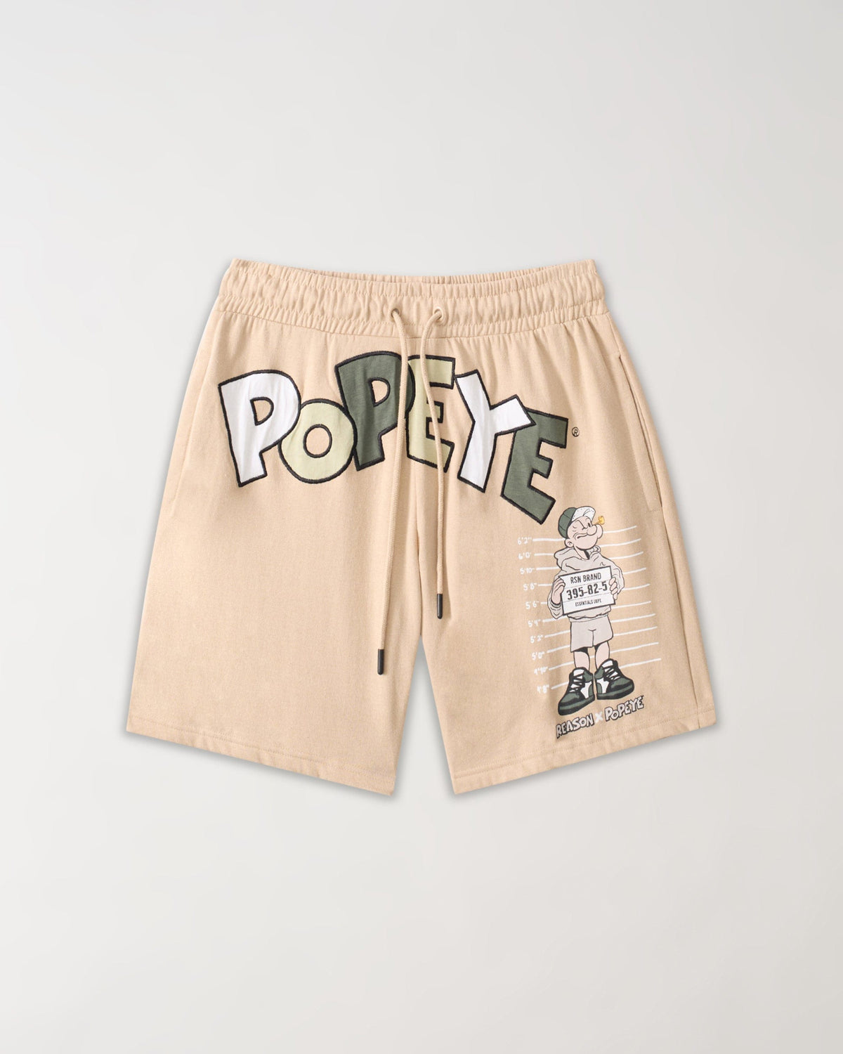 Popeye Mugshot Fleece Short - Tan | Reason Clothing Sale