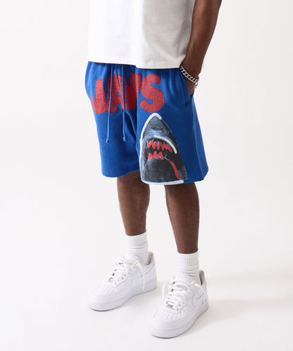 Jaws Fleece Short - Blue | Reason Clothing Everyday