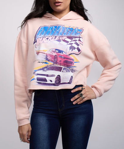 Womens Dodge Buckle Up Crop Hoodie | Reason Clothing Sale