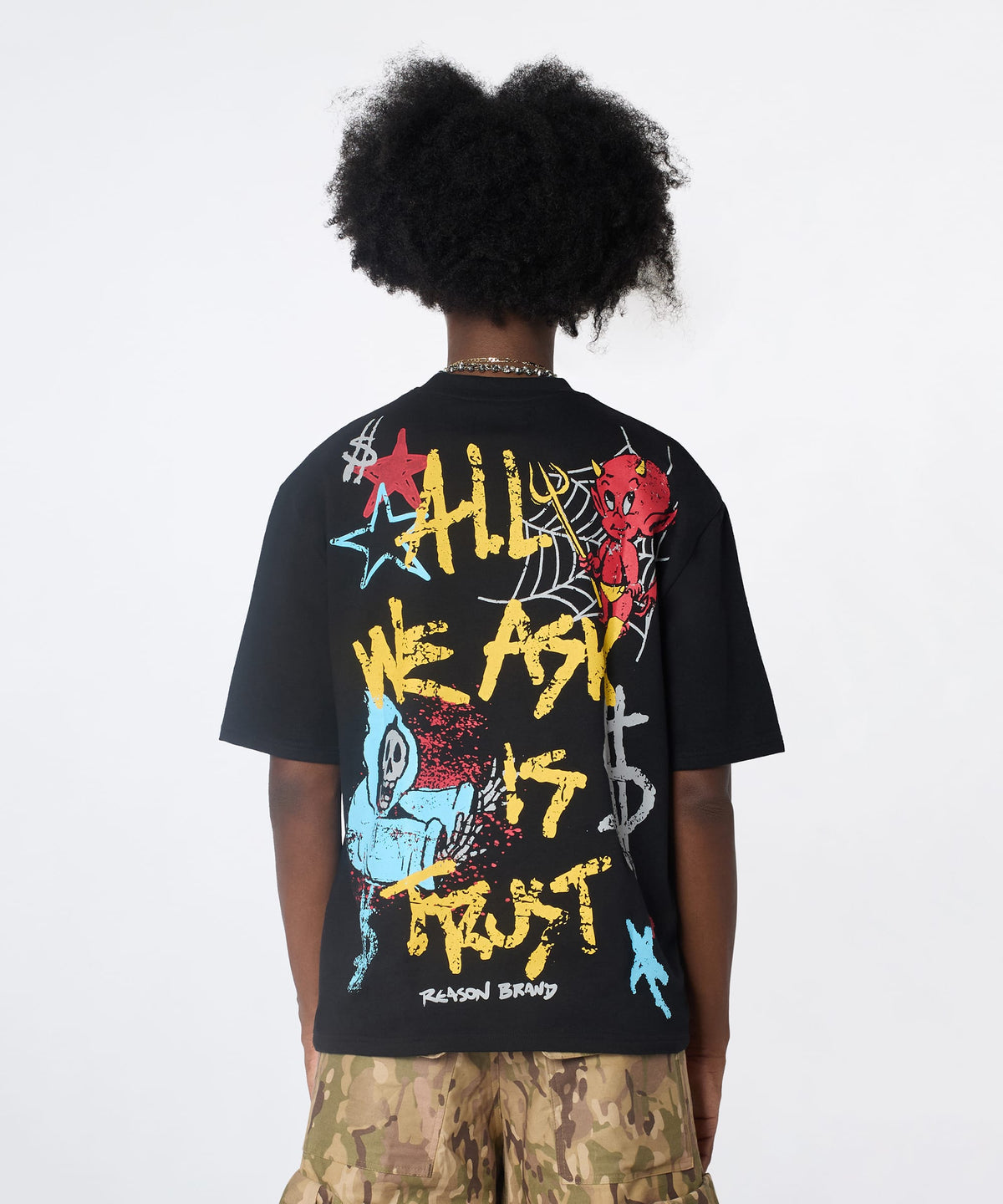 All We Ask Is Trust Graphic Short Sleeve Tee - Black | Reason Clothing Trusted