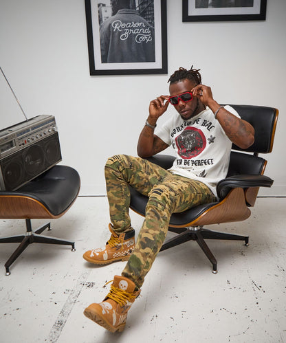 Distressed Camo Denim Pant | Reason Clothing Smart Buy