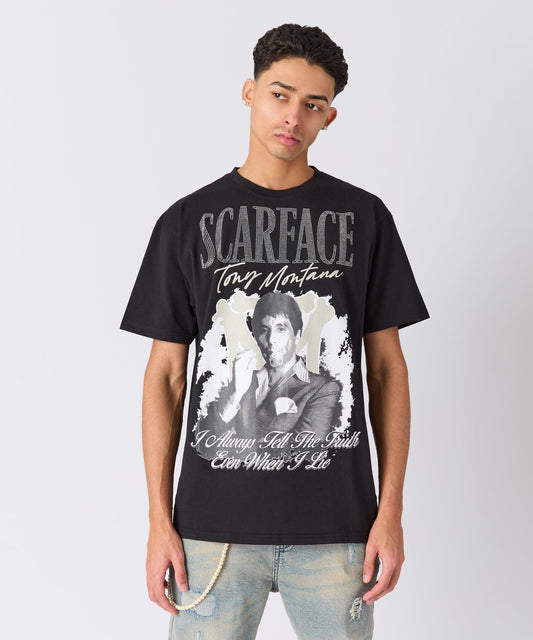 Scarface Tony Rhinestones Tee - Black | Reason Clothing Trending