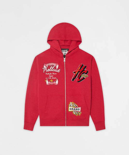 Hellcat Full Zip Hoodie - Red | Reason Clothing Smart Buy
