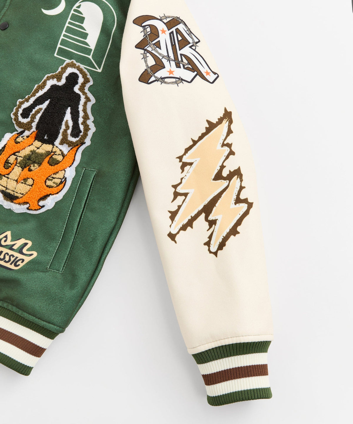 Rise Above Varsity Jacket - Green | Reason Clothing Premium
