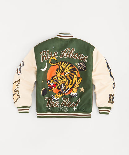 Rise Above Varsity Jacket - Green | Reason Clothing Premium