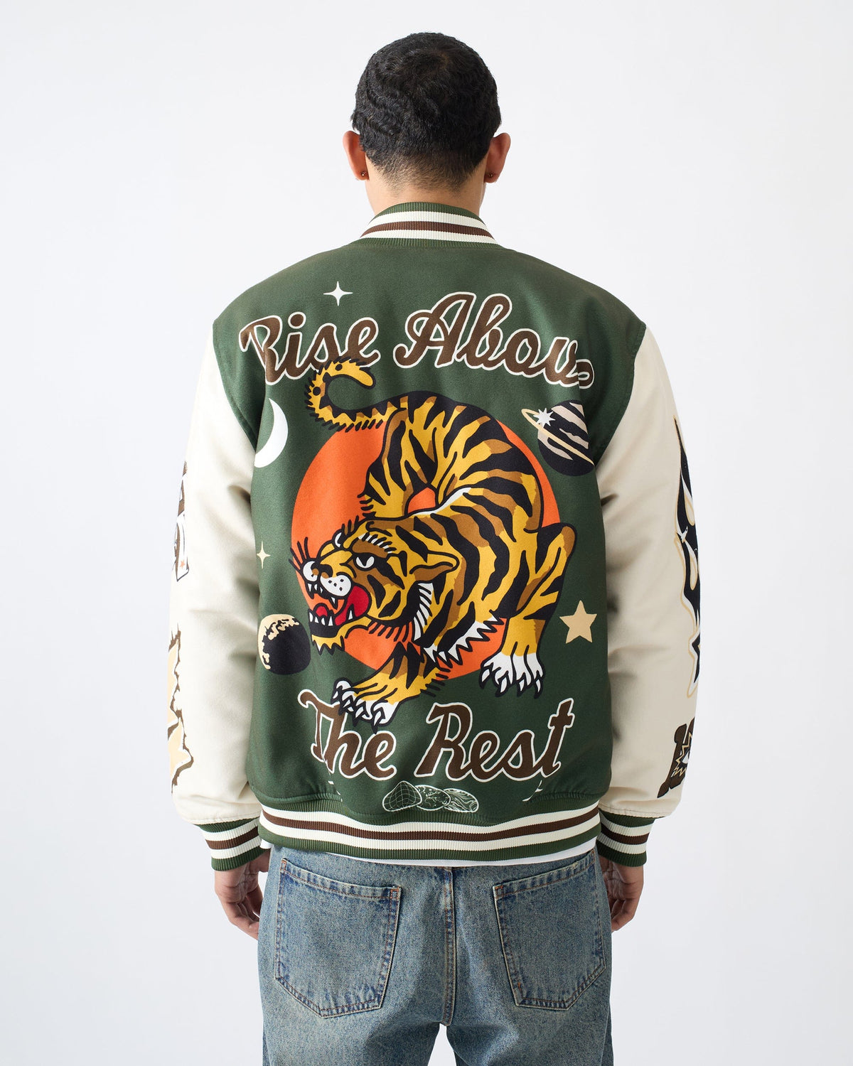 Rise Above Varsity Jacket - Green | Reason Clothing Premium