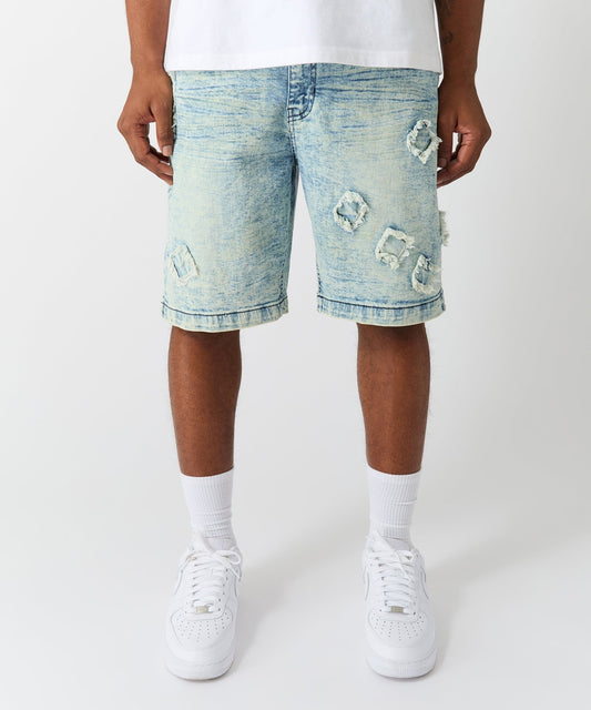 Destroyed Denim Shorts - Dark Blue | Reason Clothing Quality