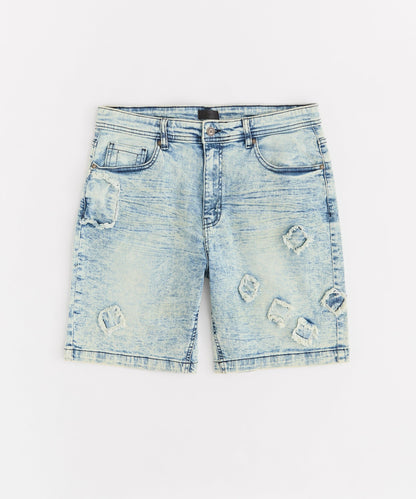 Destroyed Denim Shorts - Dark Blue | Reason Clothing Quality