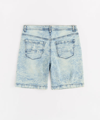Destroyed Denim Shorts - Dark Blue | Reason Clothing Quality
