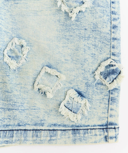Destroyed Denim Shorts - Dark Blue | Reason Clothing Quality