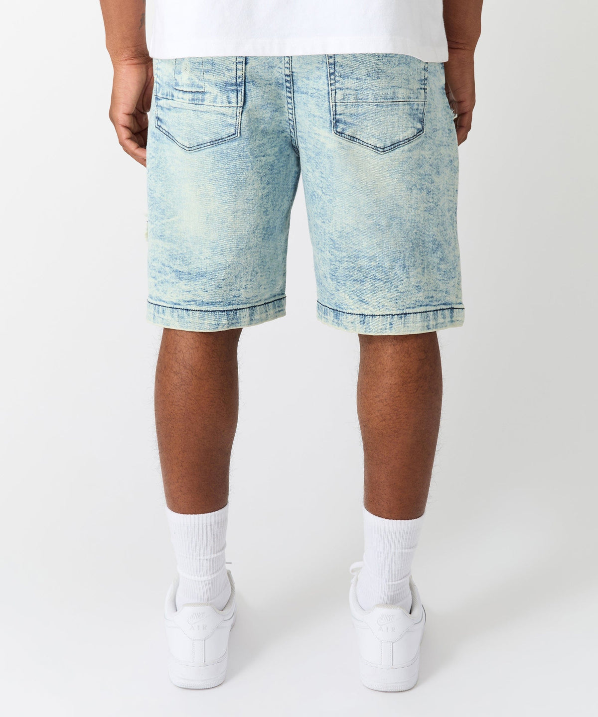 Destroyed Denim Shorts - Dark Blue | Reason Clothing Quality