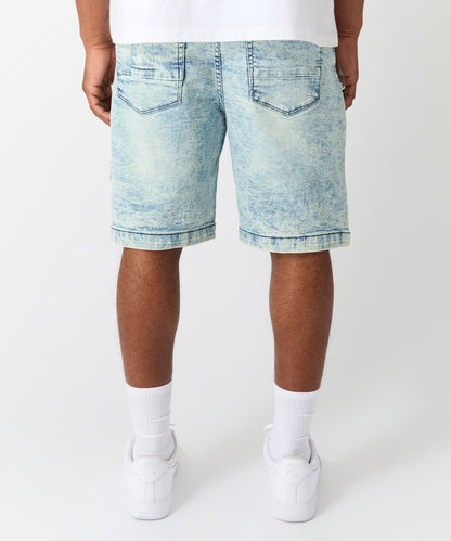 Destroyed Denim Shorts - Dark Blue | Reason Clothing Quality