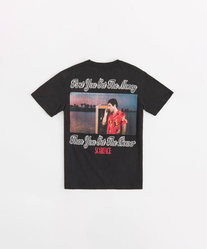 Scarface Power Embroidered Tee - Black | Reason Clothing Discount
