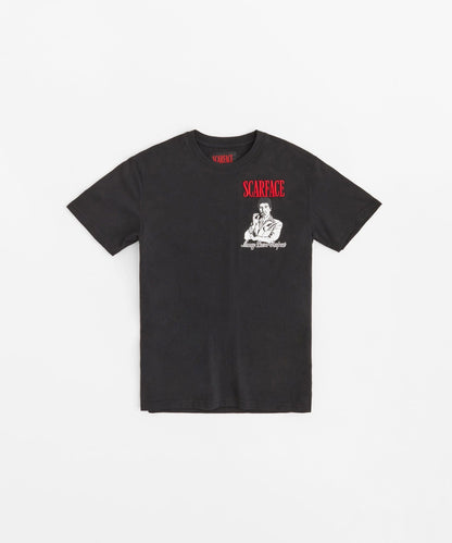 Scarface Power Embroidered Tee - Black | Reason Clothing Discount