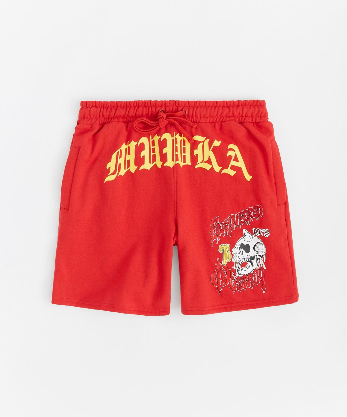 Mishka Old English Fleece Shorts - Red | Reason Clothing Great Value
