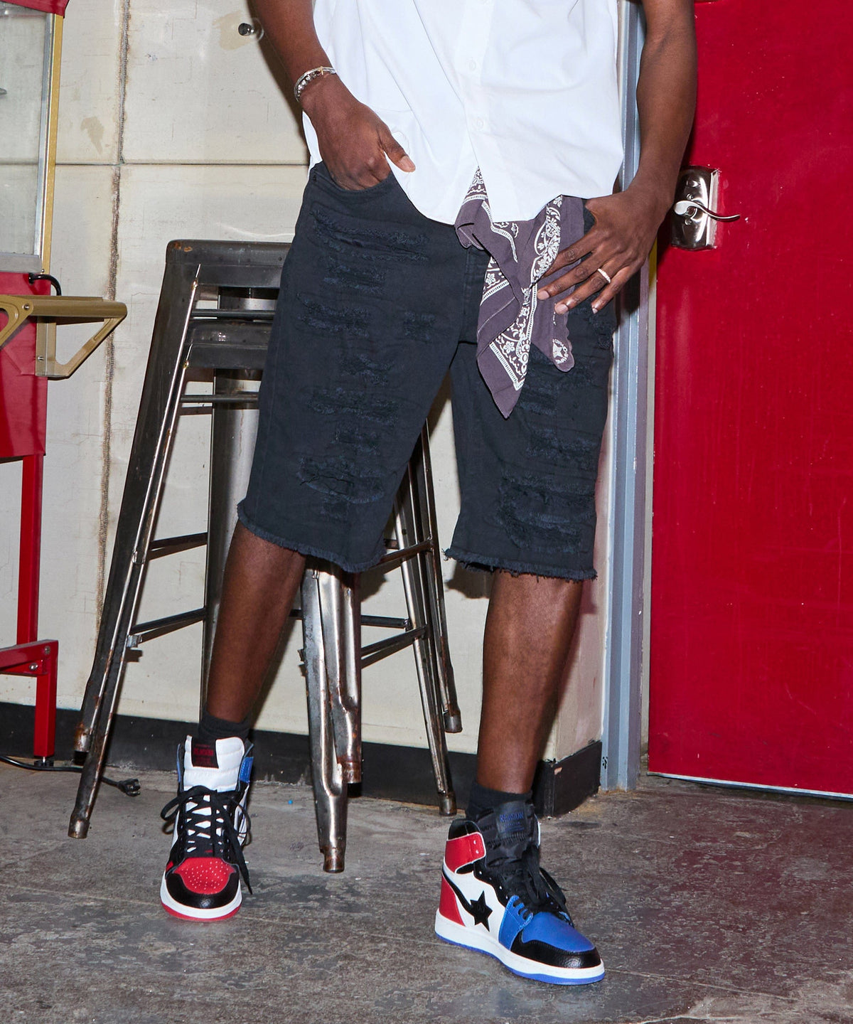Destroyed Denim Shorts | Reason Clothing Exclusive