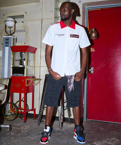Destroyed Denim Shorts | Reason Clothing Exclusive