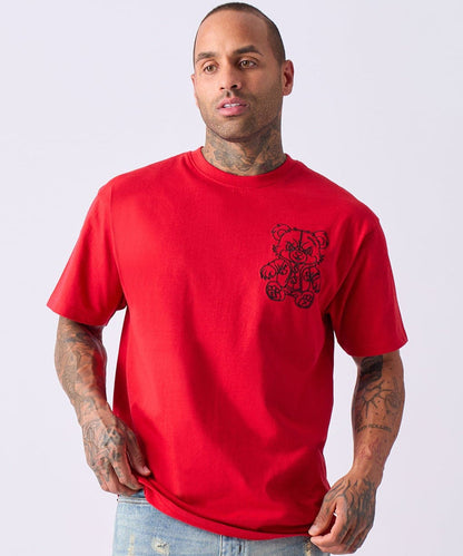 Teddy Embroidered Tee - Red | Reason Clothing Essential