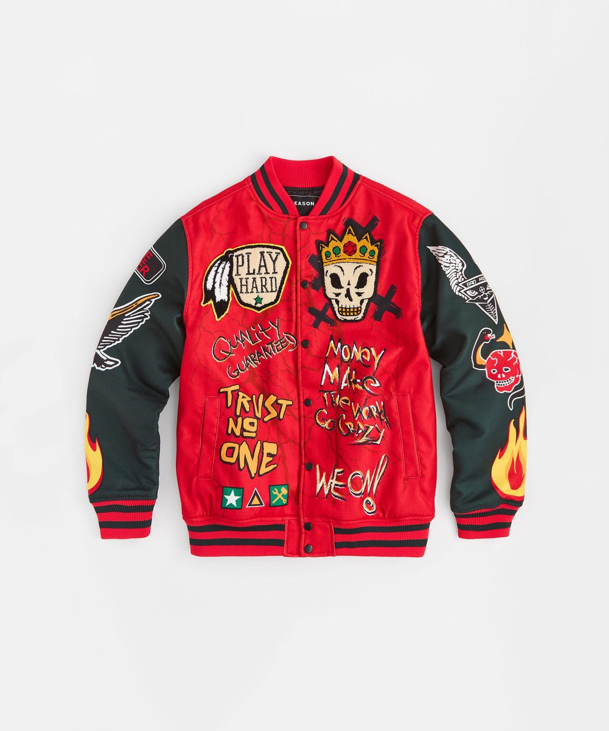 Work Hard Varsity Jacket | Reason Clothing Smart Buy